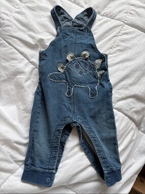 Blue Baby Dinosaur Overalls - Kids Bottoms